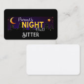 Carte De Visite Parent Night sitter (Devant / Derrière)