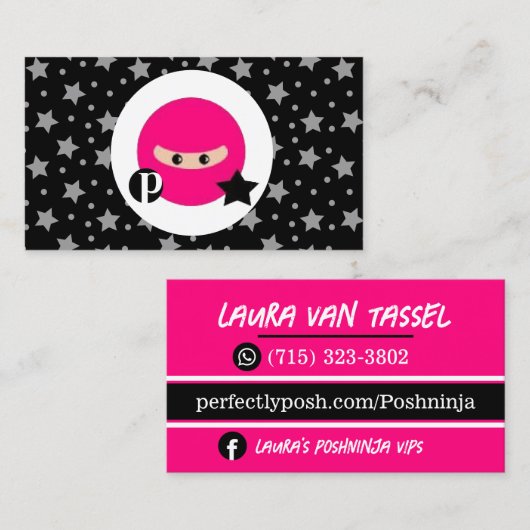 Carte de visite parfaitement Posh (Devant / Derrière)