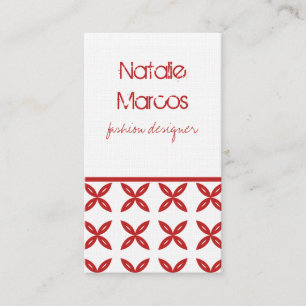 Carte de visite parfaitement tendance, Rouge