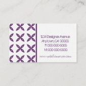 Carte de visite parfaitement tendance, Violet (Dos)