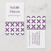 Carte de visite parfaitement tendance, Violet (Devant / Derrière)