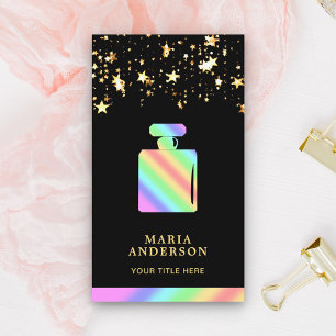 Carte De Visite Parfum Confetti Parfum coloré Arc-en-ciel Bouteill