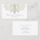 Carte De Visite parfum de lotus argenté esthétique (Devant / Derrière)