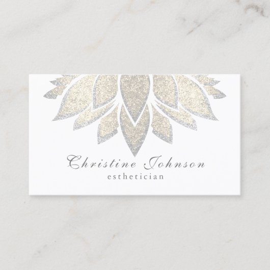 Carte De Visite parfum de lotus argenté esthétique (Devant)