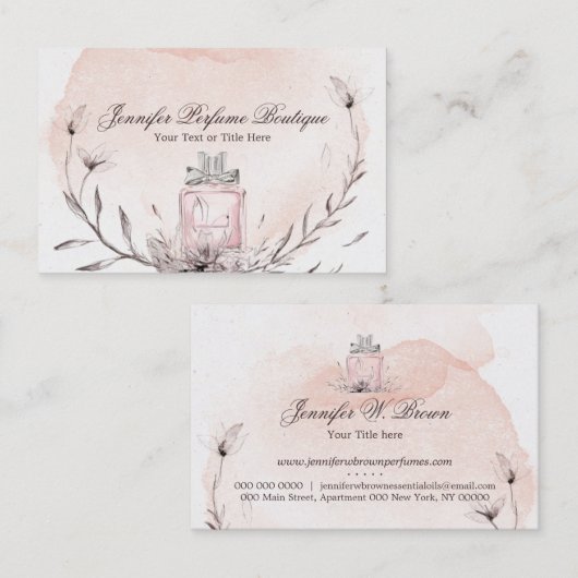 Carte De Visite Parfum Oils essentiels Signature Script (Devant / Derrière)