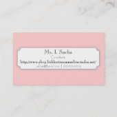 Carte de visite parfum, rose (Dos)