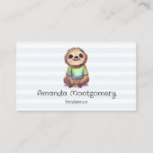 Carte De Visite Parfum souriant relaxé assis à deux pattes (Devant)