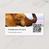 Carte De Visite Parfums d'éléphants | Photographie de la faune | (Devant)