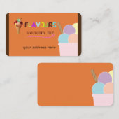 Carte De Visite parfums glaces (Devant / Derrière)