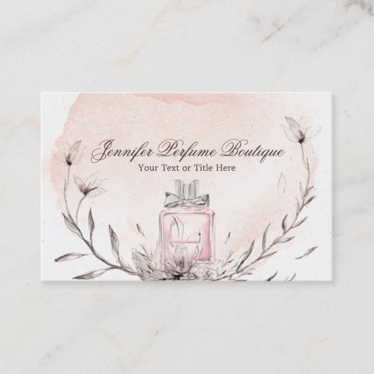 Carte De Visite Parfums Huiles Essentielles de Parfum Écriture Sig (Devant)