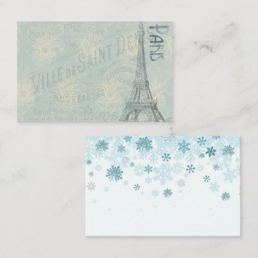 CARTE DE VISITE PARIS (Devant / Derrière)