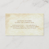 Carte De Visite Paris floral vintage élégant (Dos)