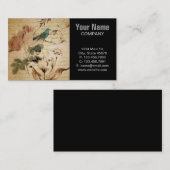 Carte De Visite Paris rose victorien Scripts l'oiseau français (Devant / Derrière)