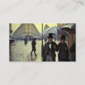 Carte De Visite Paris Street, Rainy Day par Gustave Caillebotte (Dos)