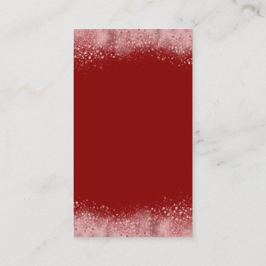 Carte De Visite Paris Tour Eiffel Rose Parties scintillant or Elég (Dos)