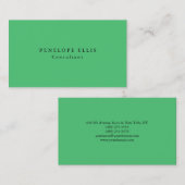 Carte De Visite Paris Vert Unique Original Classique Professionnel (Devant / Derrière)