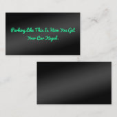 Carte De Visite Parking Humoristique Mauvais (Devant / Derrière)