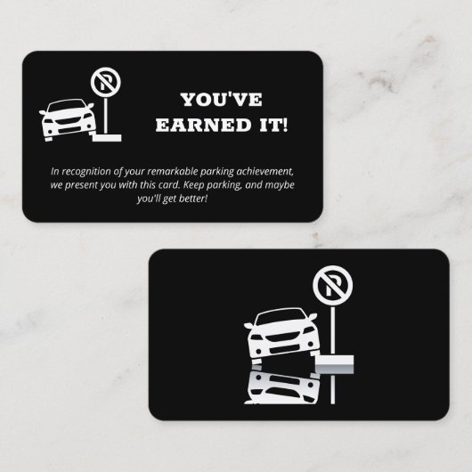 Carte De Visite Parking incorrect (Devant / Derrière)