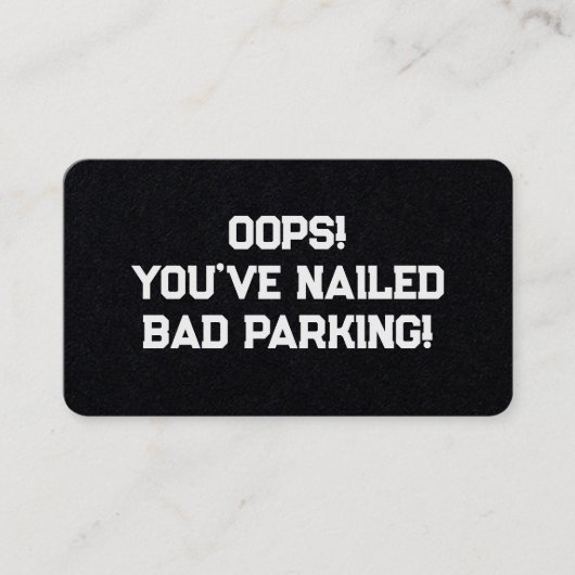 Carte De Visite Parking incorrect (Devant)