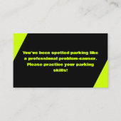 Carte De Visite Parking incorrect (Dos)