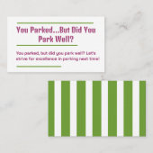 Carte De Visite Parking incorrect (Devant / Derrière)