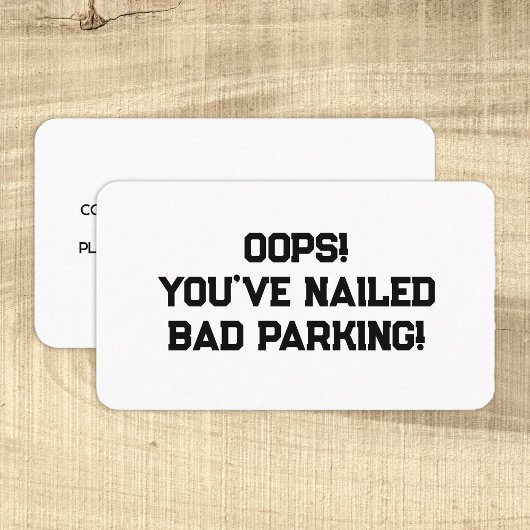 Carte De Visite Parking incorrect