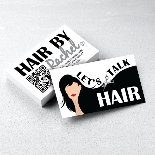 Carte De Visite Parlons Coiffure modèle Coiffure QR Code