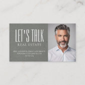 Carte De Visite Parlons de papier gris kraft immobilier (Devant)