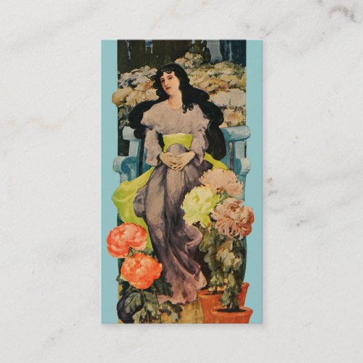 Carte De Visite Parmi les chrysanthèmes (Devant)