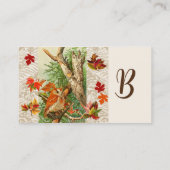 CARTE DE VISITE PARMI LES FEUILLES DE CHUTE EN BOIS (Dos)