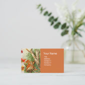 CARTE DE VISITE PARMI LES FEUILLES DE CHUTE EN BOIS (Debout devant)