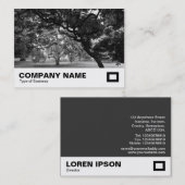 Carte De Visite Parmi les Magnolia Trees BW (Devant / Derrière)