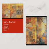 Carte De Visite PARNASSE / ABSTRAIT,noir (Devant / Derrière)