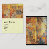 Carte De Visite PARNASSUS / ABSTRAIT, crème, papier perlé (Devant / Derrière)