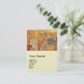 Carte De Visite PARNASSUS / ABSTRAIT, crème, papier perlé (Debout devant)