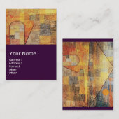 Carte De Visite PARNASSUS / ABSTRAIT, violet (Devant / Derrière)