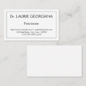 Carte de visite parodontiste simple et à clé faibl (Devant / Derrière)