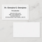 Carte de visite parodontiste sous-estimé (Devant / Derrière)