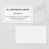 Carte de visite parodontiste traditionnel et propr (Devant / Derrière)
