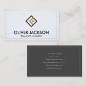 Carte De Visite Paroi déformée | Agent immobilier | Construction (Devant / Derrière)