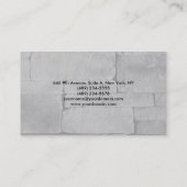 Carte De Visite Paroi gris élégant professionnel (Dos)