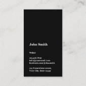 Carte De Visite "Parole." Écrivain noir ordinaire (Dos)