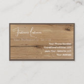 Carte De Visite Parquet 100% naturel en bois organique (Dos)