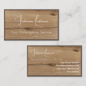 Carte De Visite Parquet 100% naturel en bois organique (Devant / Derrière)