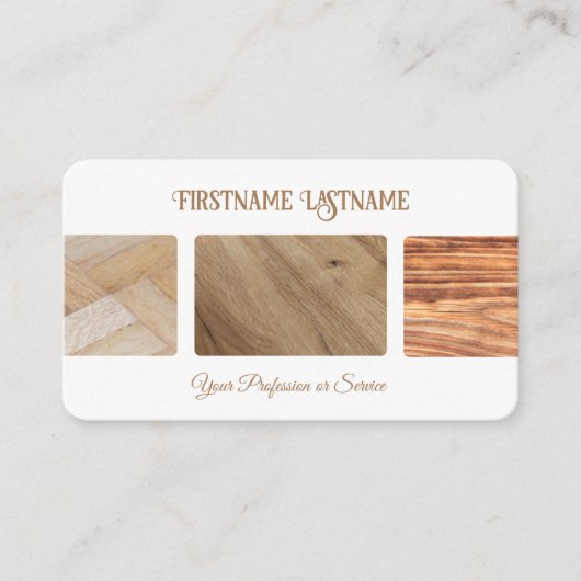 Carte De Visite Parquet de style naturel professionnel (Devant)