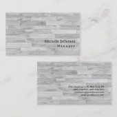 Carte De Visite Parquet gris élégant unique (Devant / Derrière)