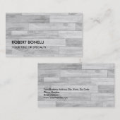 Carte De Visite Parquet gris moderne unique (Devant / Derrière)