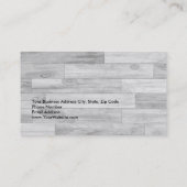 Carte De Visite Parquet gris moderne unique (Dos)
