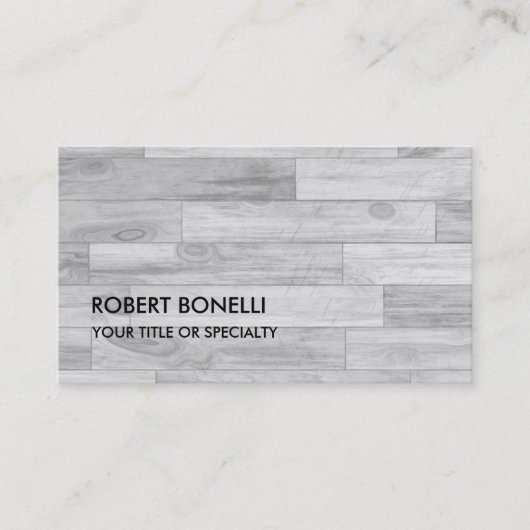 Carte De Visite Parquet gris moderne unique (Devant)