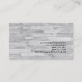 Carte De Visite Parquet gris Rouge Moderne Consultant unique (Dos)